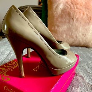 Candies Blush Peep Toe Heels